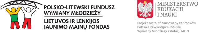 Logo - Polsko Litewski Fundusz wymiany młodzieży, Logo - Ministerstwo Edukacji i Nauki 